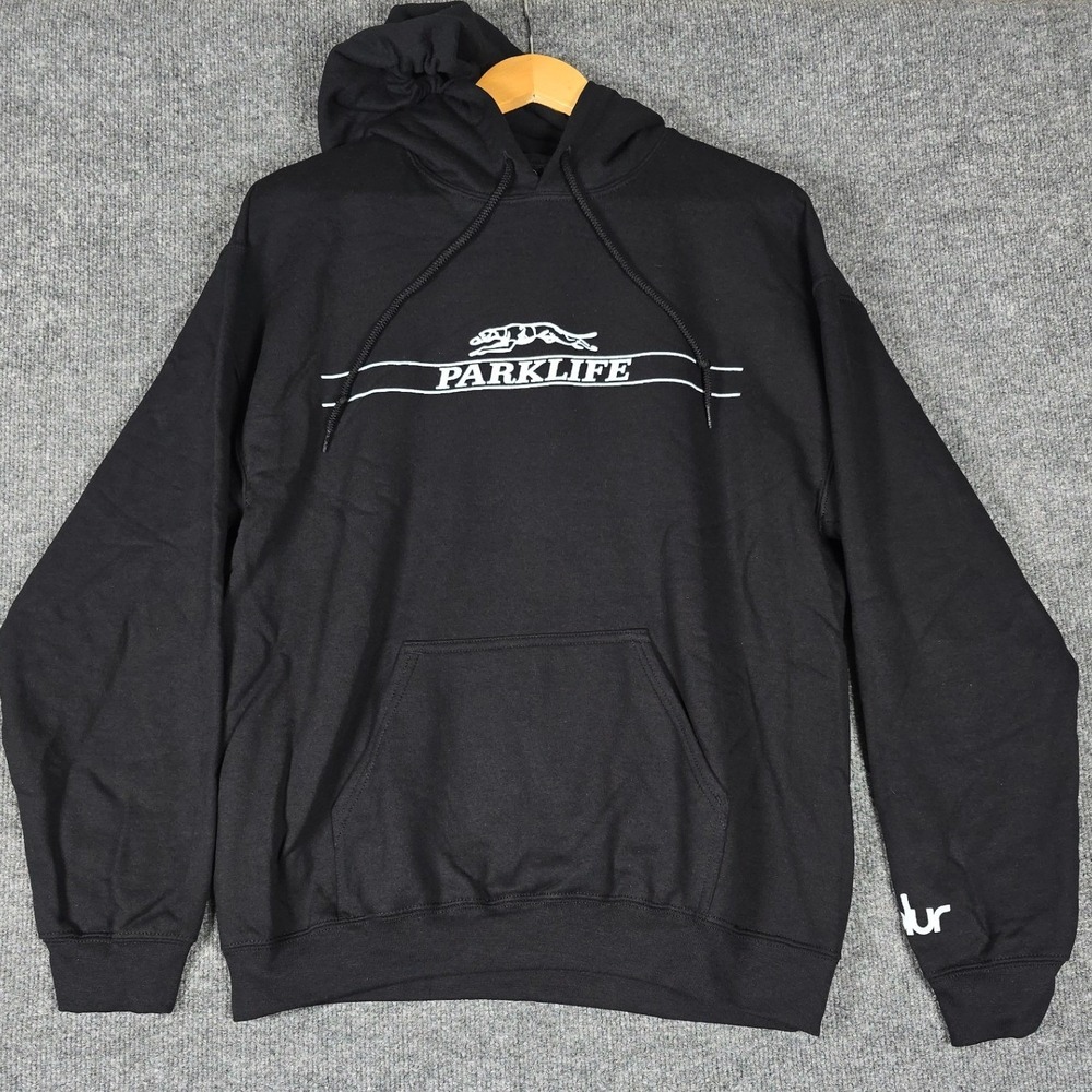 Blur Parklife‎ Band Hoodie Pullover Black Mens Size Medium